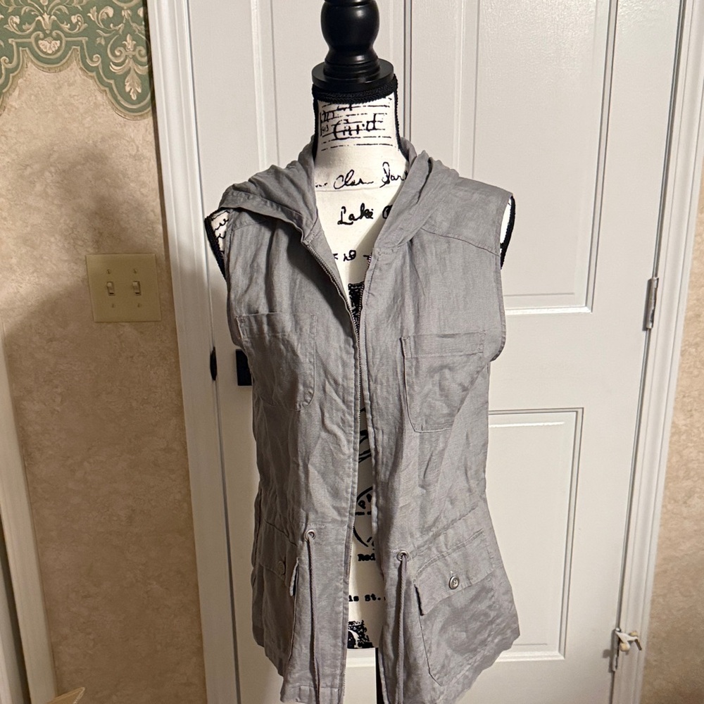 Kenar Gray Utility Jacket with Hood